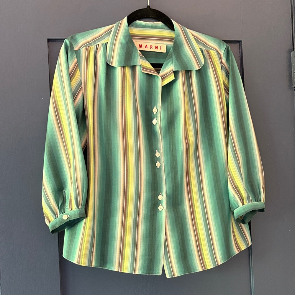 Marni Multicolor Striped Blouse